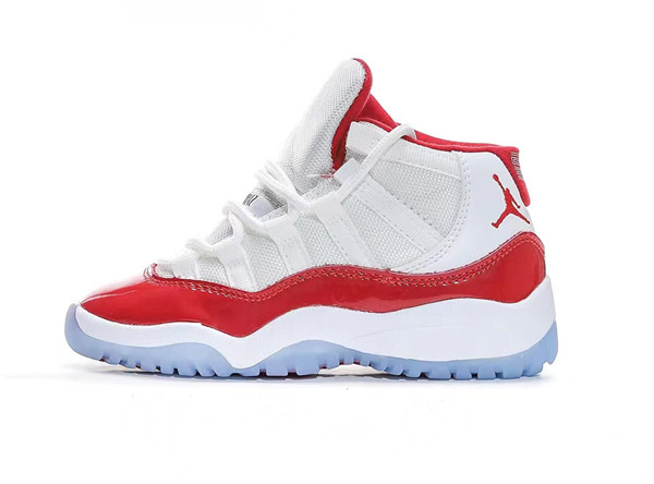 Youth Running Weapon Air Jordan 11 Red/White Shoes 003